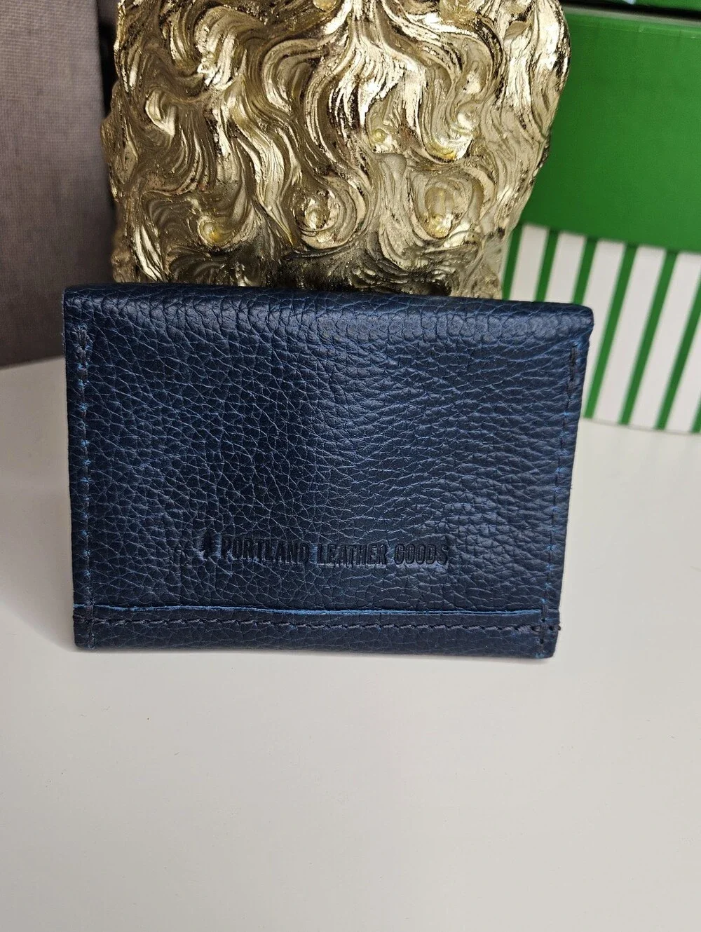 Portland Leather Goods Caspian Blue Euro Wallet